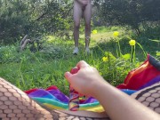 Preview 4 of Masturbating in the dunes of a nudist beach in Portugal. A stranger helped me. Handjob in public
