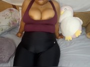 Preview 1 of Bbw coming home from the gym (reverse cowgirl riding)