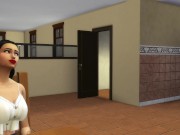 Preview 4 of MEGA SIMS- Cuckhold husband sets hot Latina wife up with big dick boss (Sims 4)