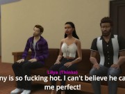 Preview 6 of MEGA SIMS- Cuckhold husband sets hot Latina wife up with big dick boss (Sims 4)