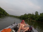Preview 2 of Creampied Me On The Lake In OurBoat