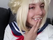 Preview 3 of COSPLAY SLUT - Toga Himiko (Boku no hero) masturbating and playing with her dragon dildo