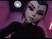 Preview 1 of Raven Do Hard Blowjob And Getting Cum In Mouth | Hottest Hentai Teen Titans 4k 60fps