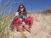 Preview 3 of Girl pissing on the beach