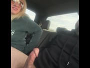Preview 2 of Backseat public sex car fuck