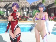 Preview 2 of Dead or Alive Xtreme Venus Vacation Sayuri & Tamaki Dolphin Wave Collab Costume Nude Mod