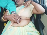 Preview 3 of Episode -5, full video, indian beautiful sexy saree bhabi car romance, telugu dirty talks, రంకు మొగు