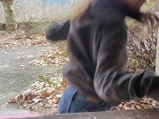 Preview 3 of Cute girl fucked hard in an abandoned building - Public Sex - KLX