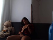 Preview 2 of babysitter masturbates in her living room