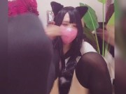 Preview 4 of A video that masturbates while distributing a cat ear man wearing a string bread