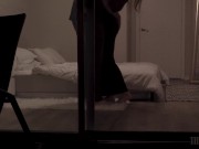 Preview 1 of POV: Spying on your slutty neighbor fucking her tinder date