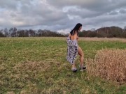 Preview 4 of Nude on neighbours field and pissing