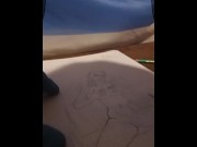 Preview 2 of Drawing Olivia touching her tits 🔥