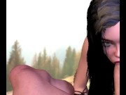 Preview 3 of 3D Hentai Busty Teen Blowjob Deepthroat Facefuck Sloppy gagging Cumshot free video