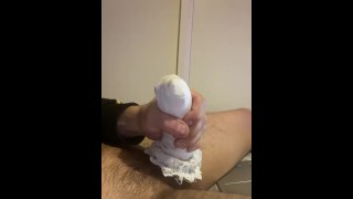 Cumshot in her used sock