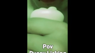 PUSSY LICKING GOOD pov: licking pussy till it wet with cream, kain pepe part 1
