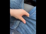 Preview 4 of touch straight friend's dick while driving, should we drive naked next time?