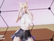 Preview 1 of [MMD] XG - Puppet Show Ahri Akali Sexy Kpop Dance League of Legends Uncensored Hentai 4K 60FPS