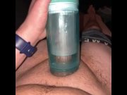 Preview 1 of Masturbating with my sucking toy till  I shoot a big load