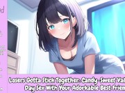 Preview 1 of Losers Gotta Stick Together: Candy-Sweet Valentine's Day Sex With Your Adorkable Best Friend [Audio]