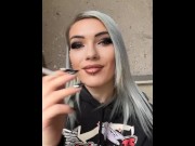Preview 5 of Sexy blonde girl smoke a cigarette