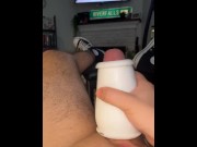 Preview 1 of loud moaning with a fleshlight