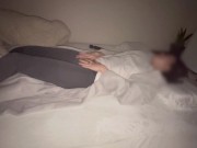 Preview 2 of This is a video of me masturbating alone in bed at night using an electric masturbator 🥺