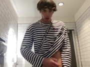 Preview 5 of Gay Teen Model Masturbates Inside Walmarts Public Restroom!