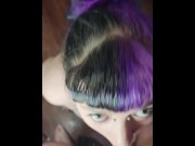 Preview 1 of Goth bbw gets face load of cum