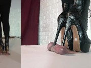 Preview 4 of Snakeskin booties crush cock