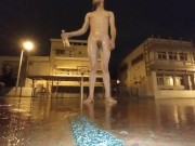 Preview 3 of Totally naked piss shower in public