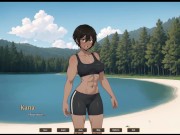 Preview 5 of TOMBOY Sex in Forest [ HENTAI Game ] Ep.3 outdoor CREAMPIE my GF at the beach