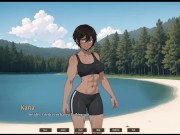 Preview 6 of TOMBOY Sex in Forest [ HENTAI Game ] Ep.3 outdoor CREAMPIE my GF at the beach