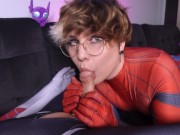 Preview 3 of Spiderslut begs twink to shoot webs all over their face