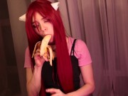 Preview 6 of Nyu sucks the banana  so thoroughly until it melts in his mouth. Elfen lied
