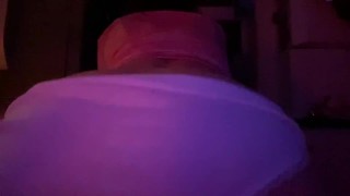 After-Party quick fuck in fishnet with Cum On Pussy