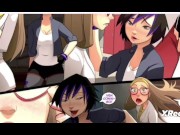 Preview 2 of Lemon and Tomago anal fuck Baymax's huge fingers