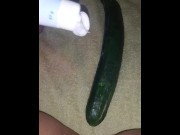 Preview 1 of When I can't get big cock and use a Cucumber