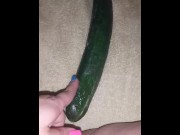 Preview 2 of When I can't get big cock and use a Cucumber