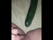 Preview 3 of When I can't get big cock and use a Cucumber