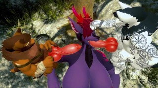 Two Buff Furrys Fuck A Thicc Dragon | VR |