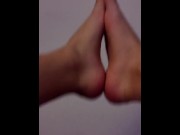 Preview 5 of Cum on my feet 🤤 Trans Girl JOI Foot Job (with cum countdown)
