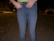 Preview 4 of I peed my new jeans on public Bench.