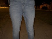 Preview 5 of I peed my new jeans on public Bench.
