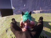 Preview 5 of Wild Life: Big Dick Furry Wolf Fucks Cute Girl Yiff 3D Hentai