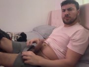 Preview 1 of Cute guy in his briefs gets naked and plays with his hard cock Onlyfans,com/roddddddd