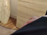 Preview 3 of 🇬🇧🇺🇸💦🤓Daddy's Stepson Masturbates his Big Fat Cock in Front of His Precious Fish Aquarium 🐠!