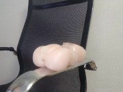Preview 3 of tied with tape to a chair and fucked