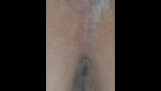 Close up asshole rubbing