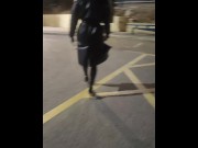 Preview 2 of Tania walking latex in public